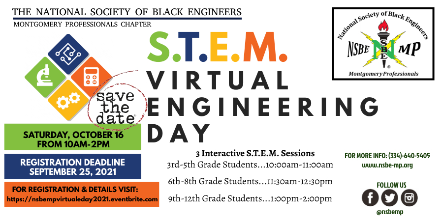 Engineering Day will be October 16, 2021 from 10AM-2PM